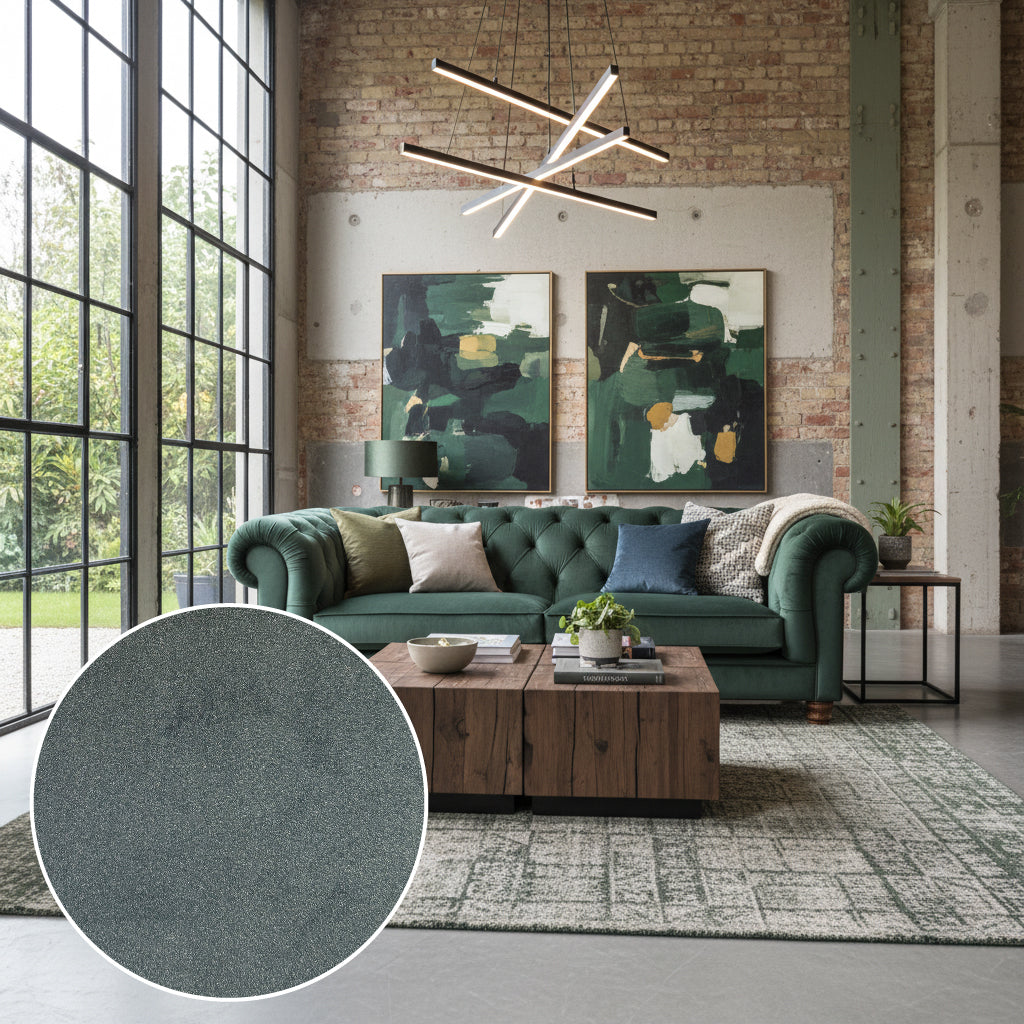 Britannia Velvet Sofa in Bottle Green