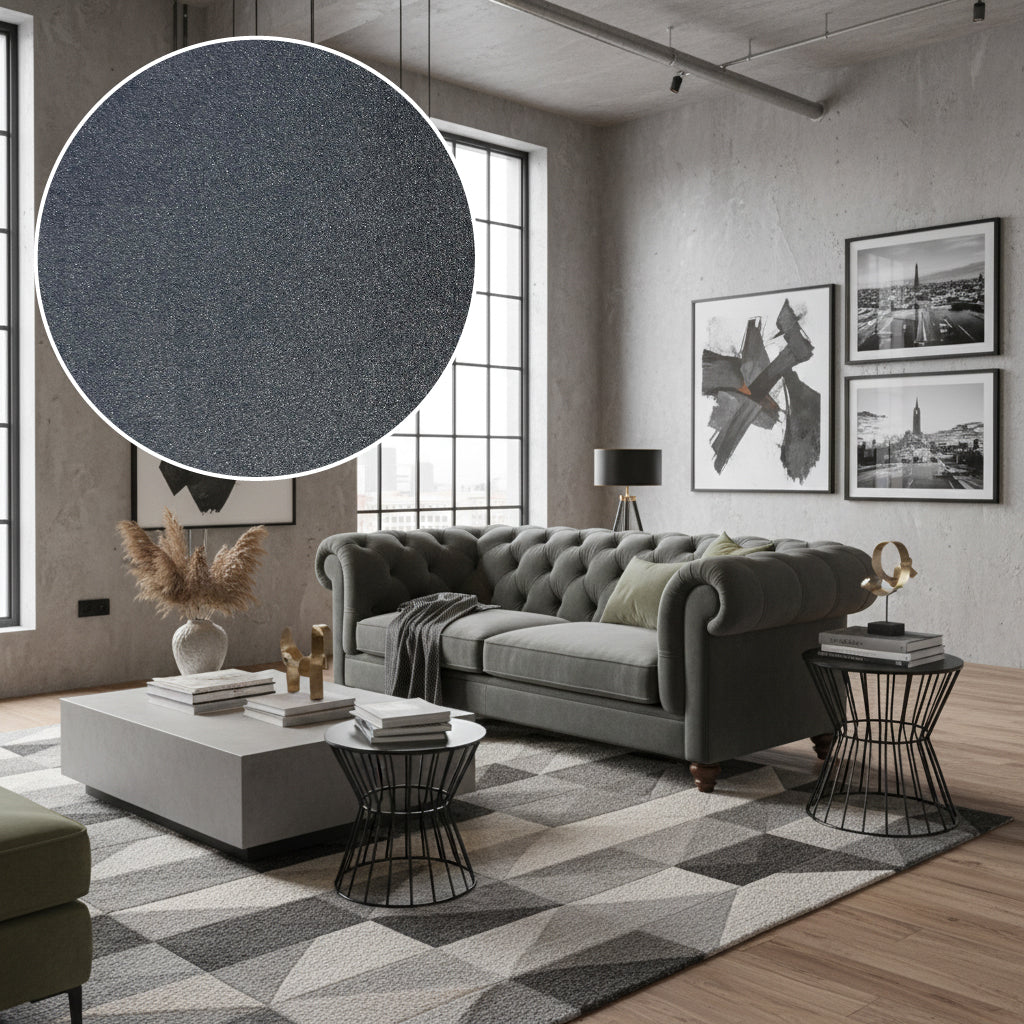 Britannia Velvet Sofa in Charcoal