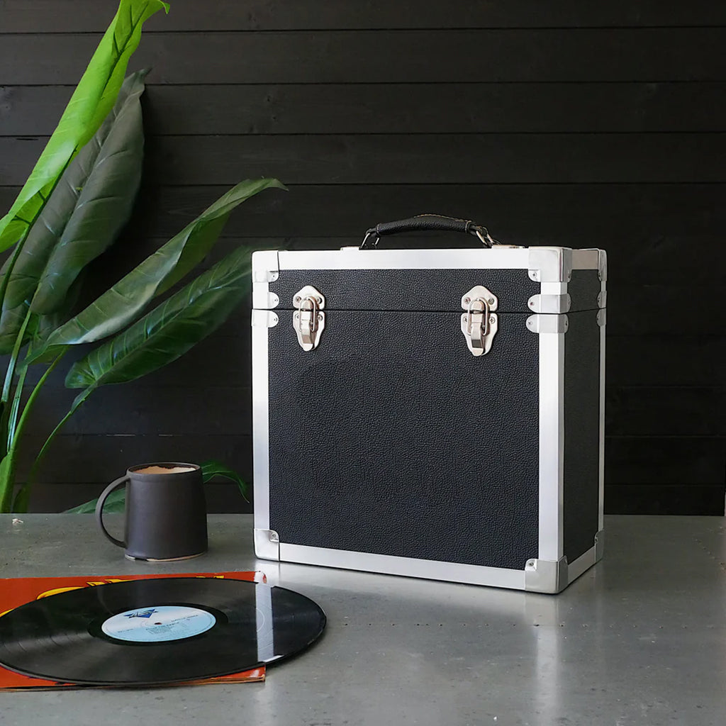 Vinyl Record Storage Box in Black