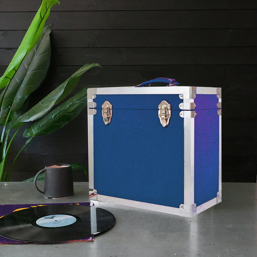 Vinyl Record Storage Box in Blue