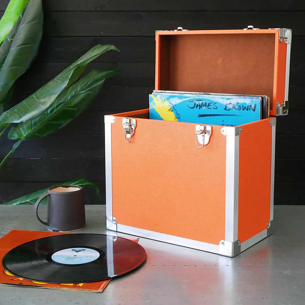 Vinyl Record Storage Box in Orange