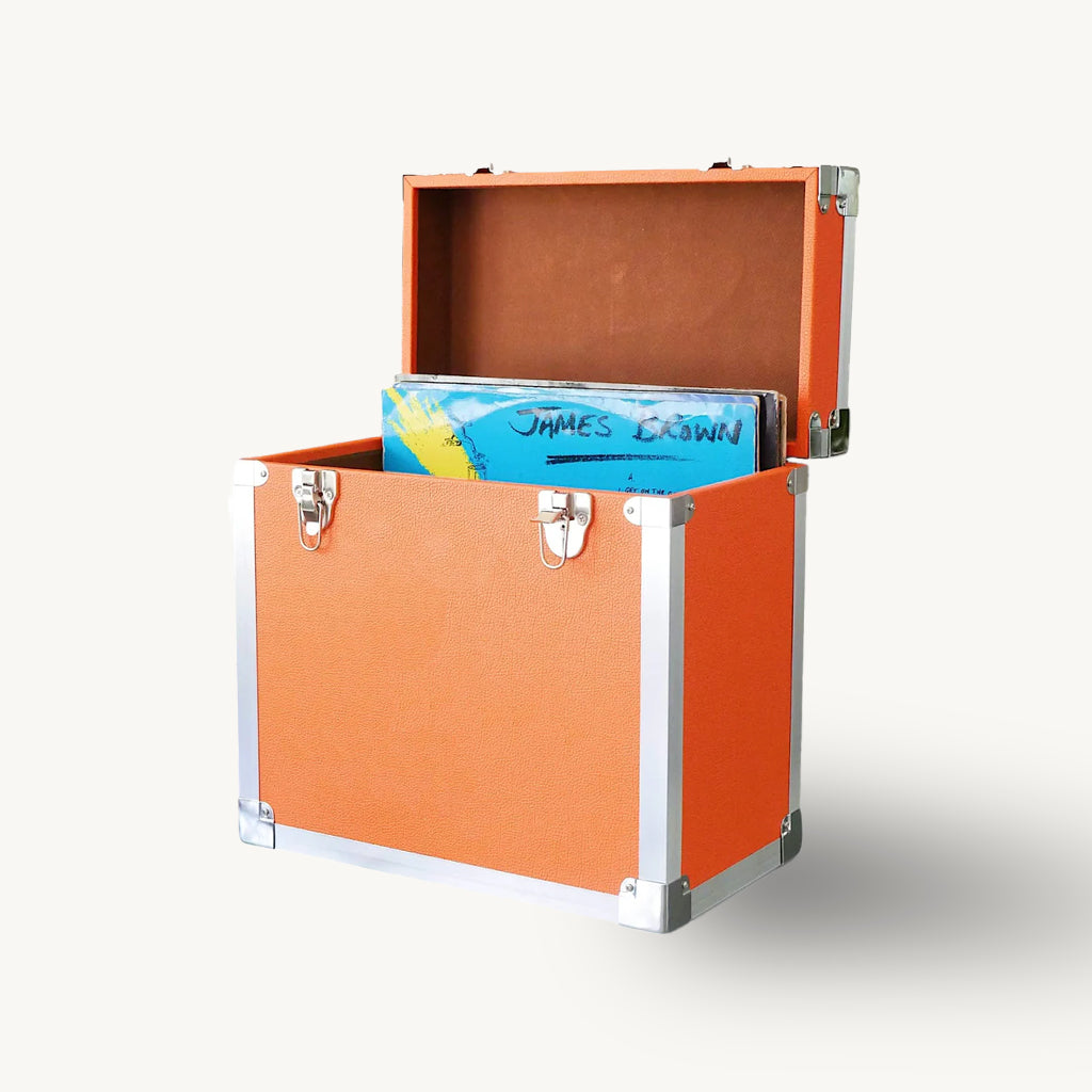 Vinyl Record Storage Box in Orange