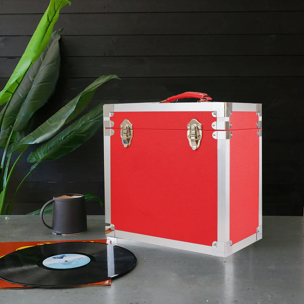 Vinyl Record Storage Box in Red