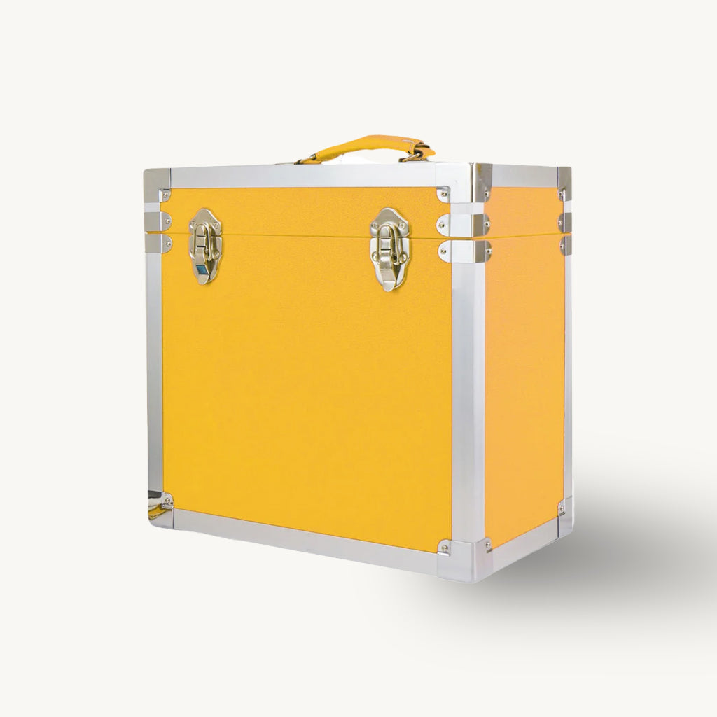 Vinyl Record Storage Box in Yellow