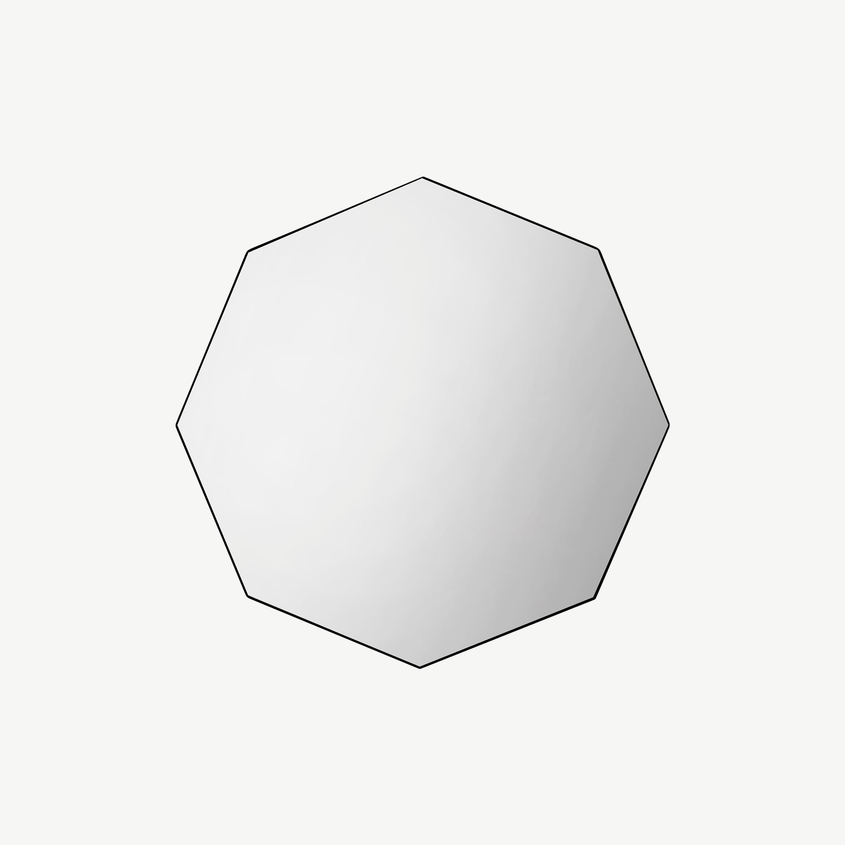 Octagon Mirror in Black