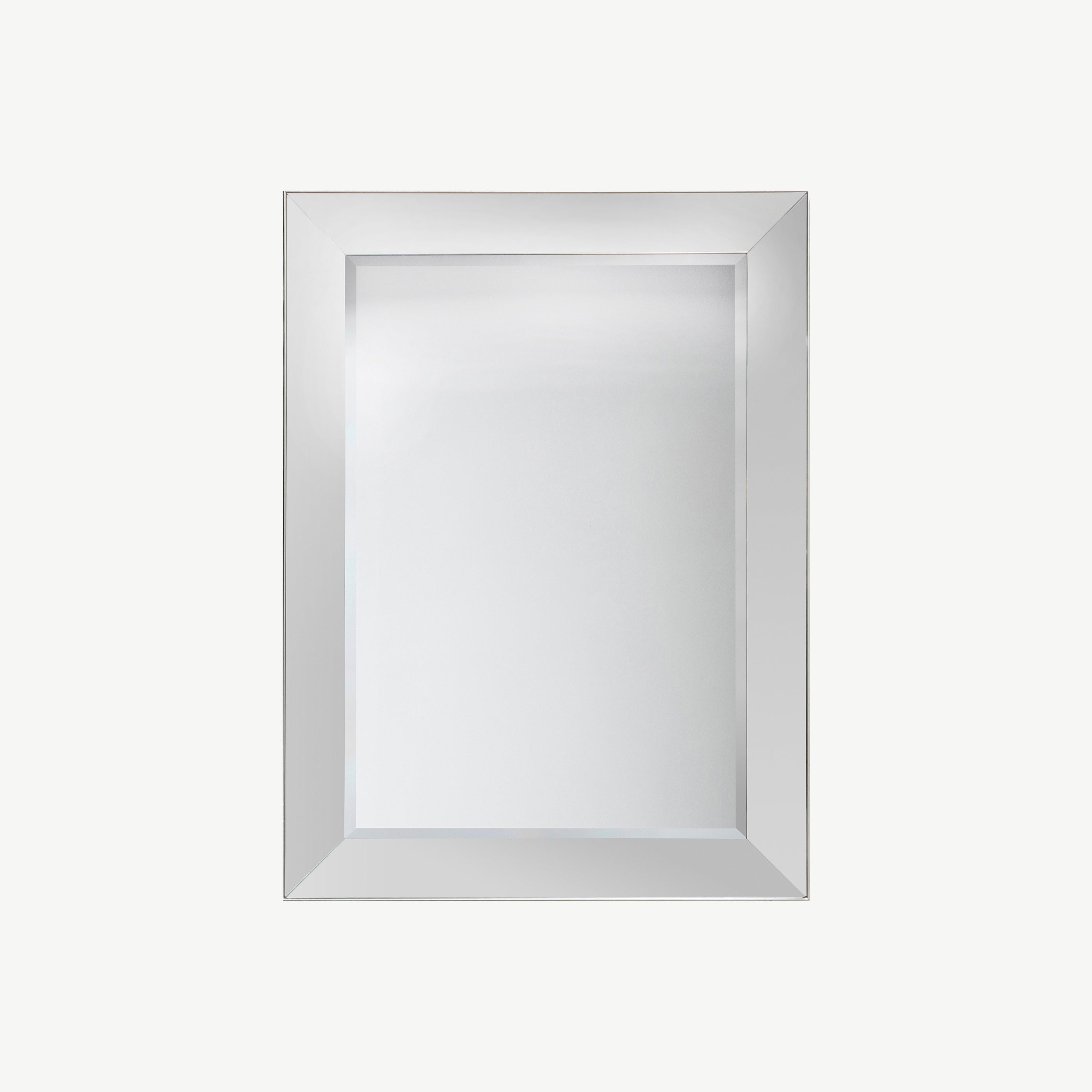 Sleek bevelled edge angled mirror