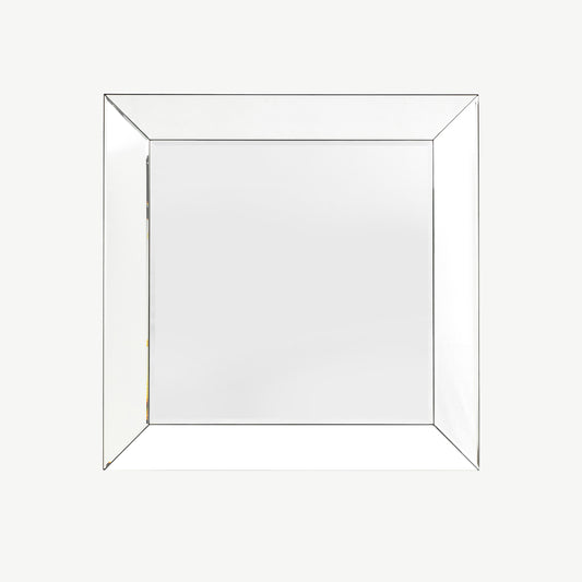 Bevelled edge square mirror