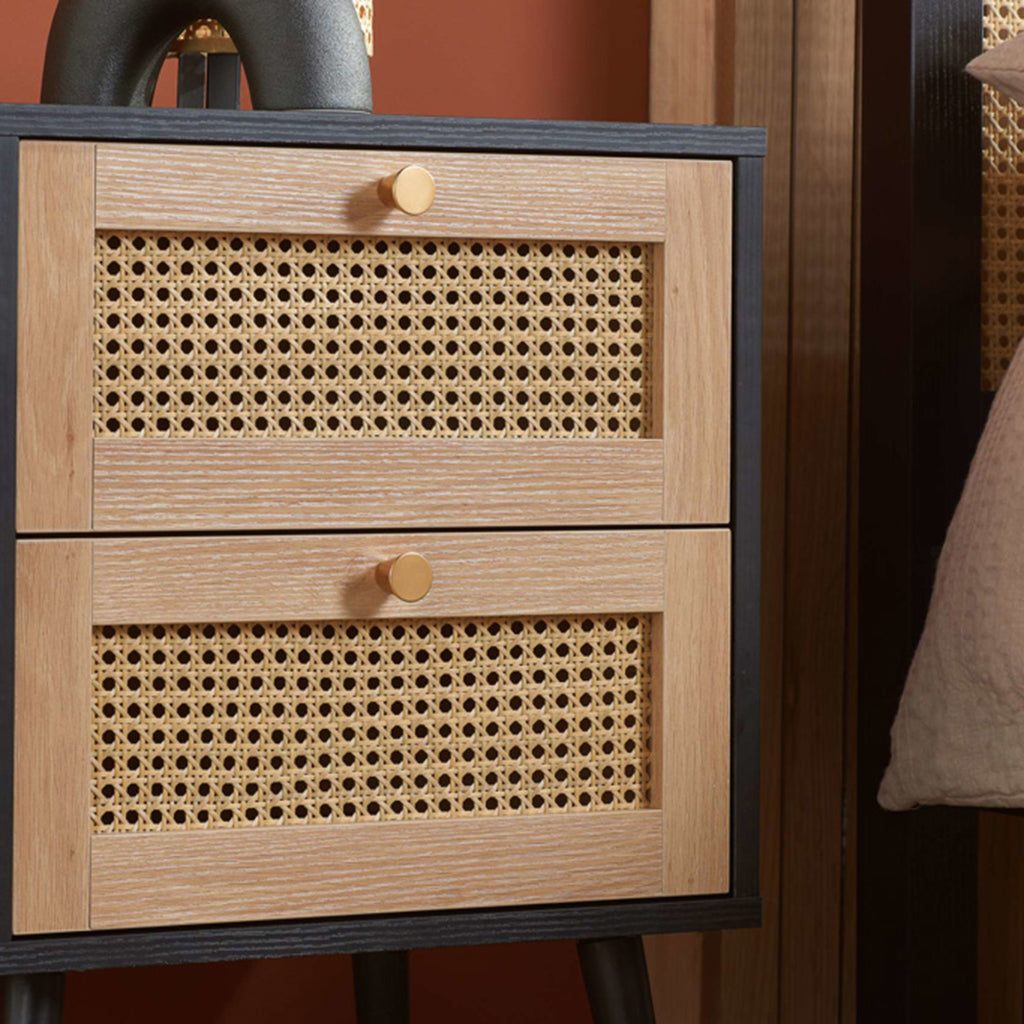 Washington 2DR Rattan Bedside Table