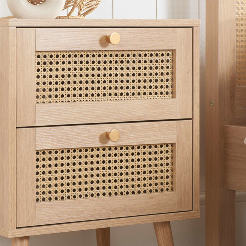 Washington 2DR Rattan Bedside Table