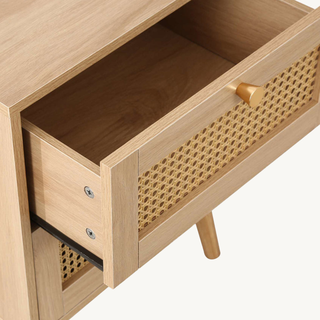 Washington 2DR Rattan Bedside Table