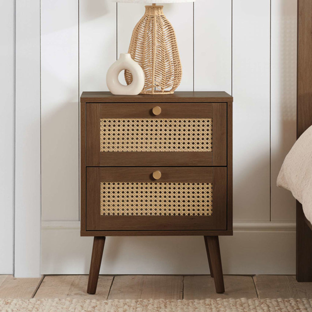 Washington 2DR Rattan Bedside Table