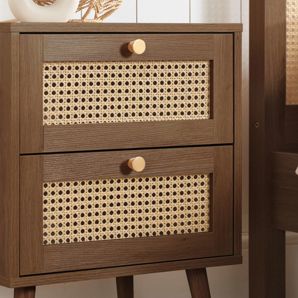 Washington 2DR Rattan Bedside Table