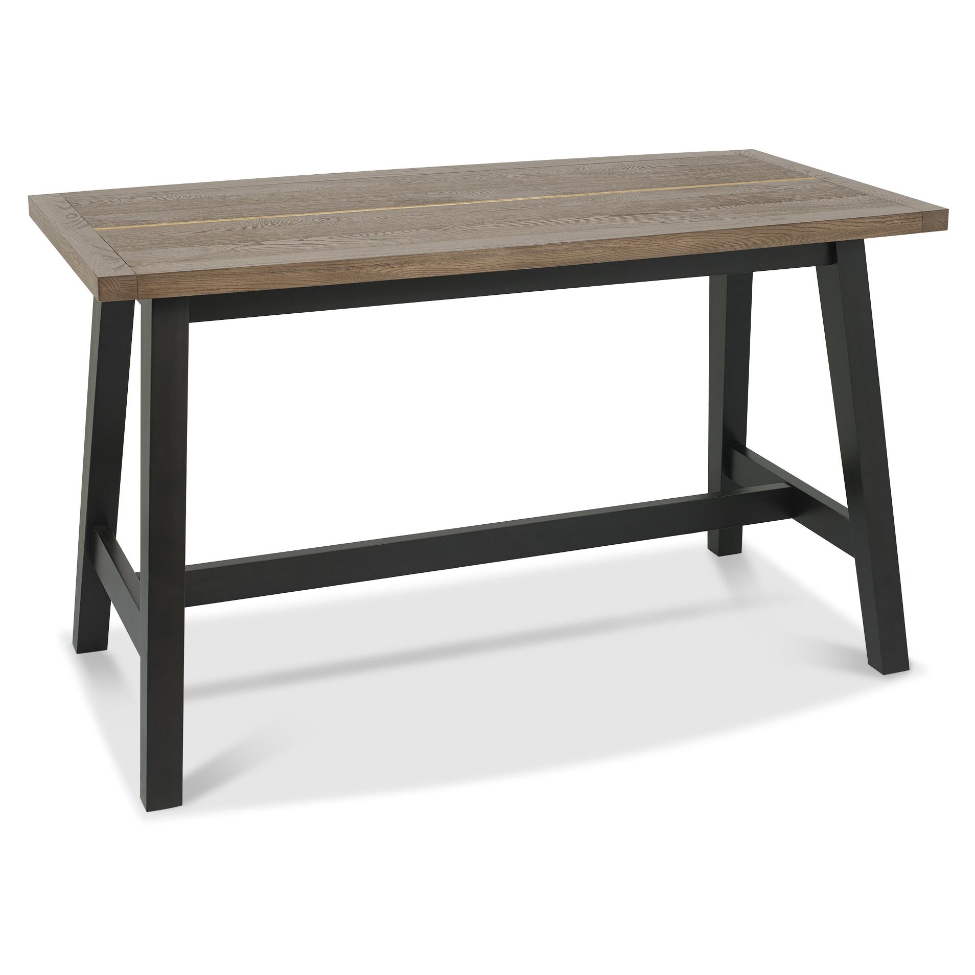 Highgate Weathered Oak and Peppercorn Bar Table