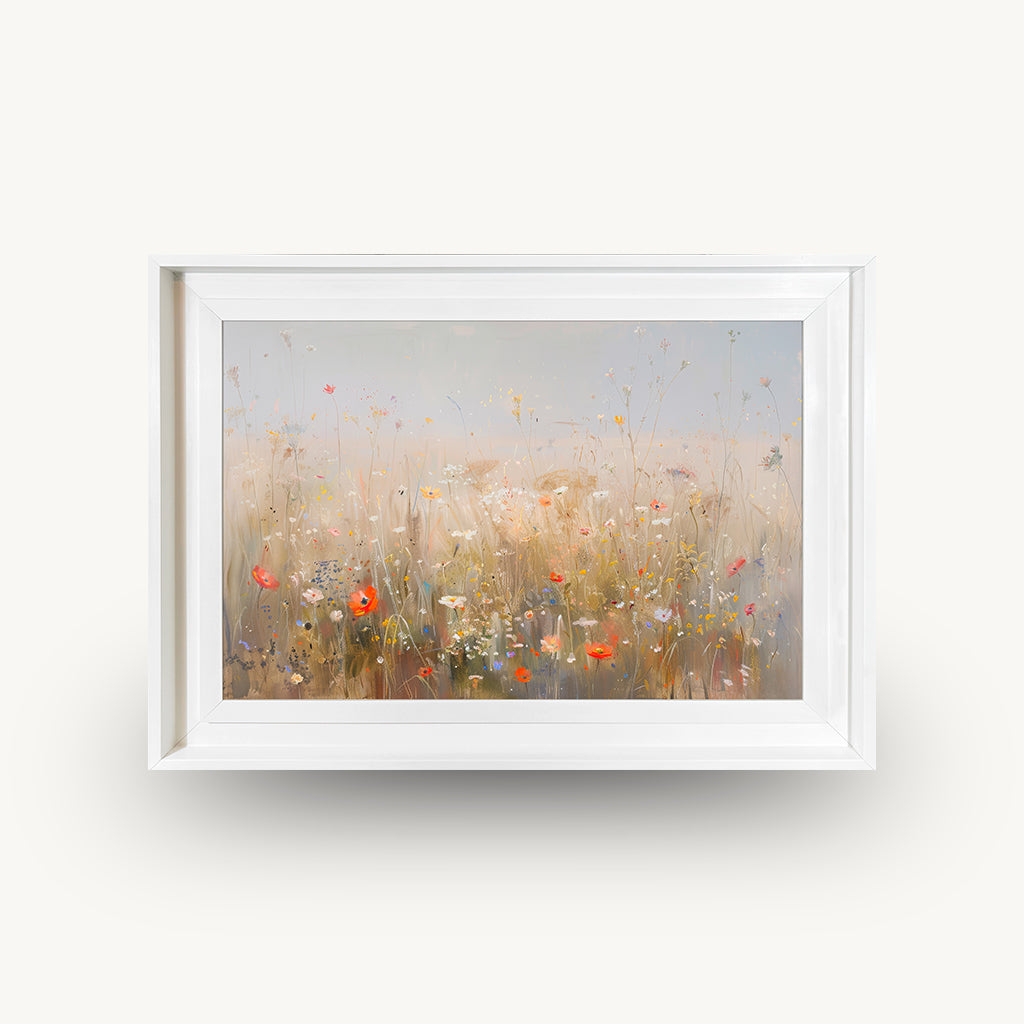Wildflower Mist Meadow Framed Wall Art