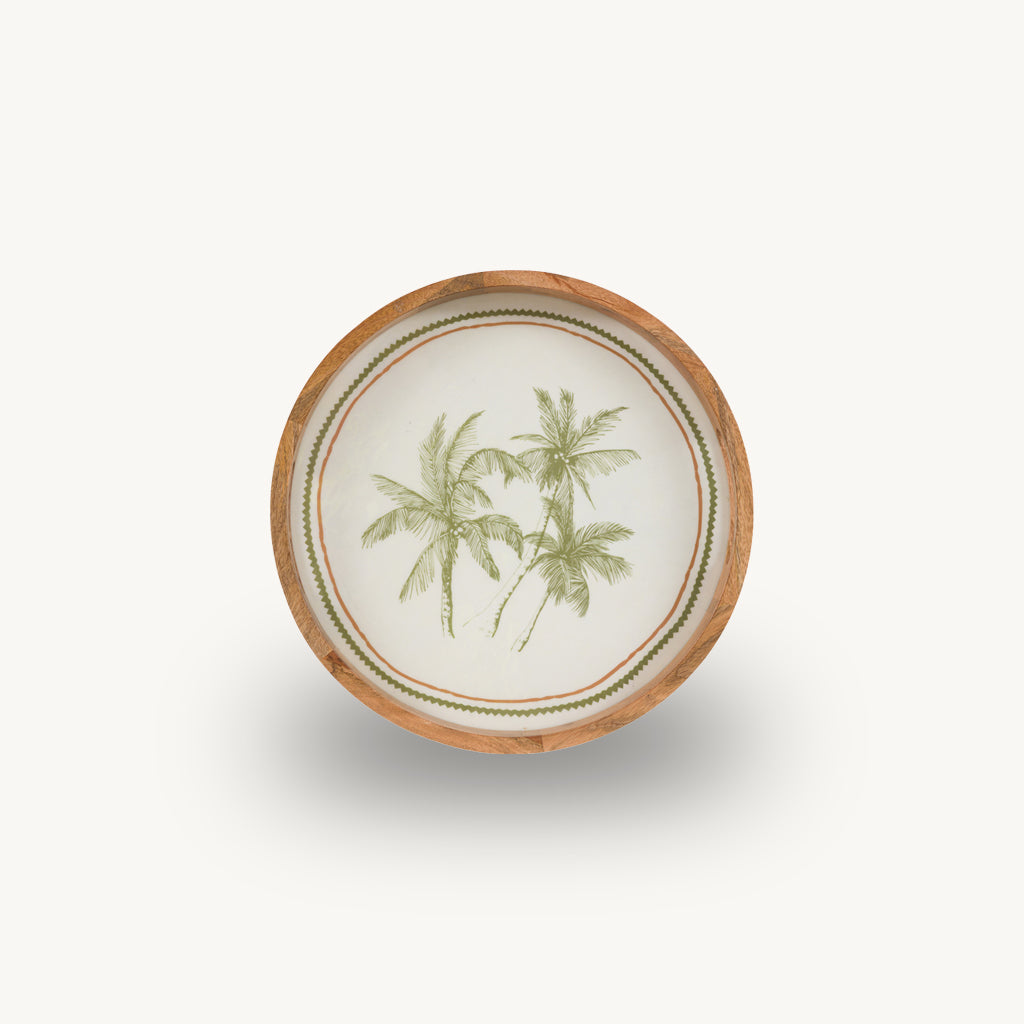 Wooden Palm Serving Tray