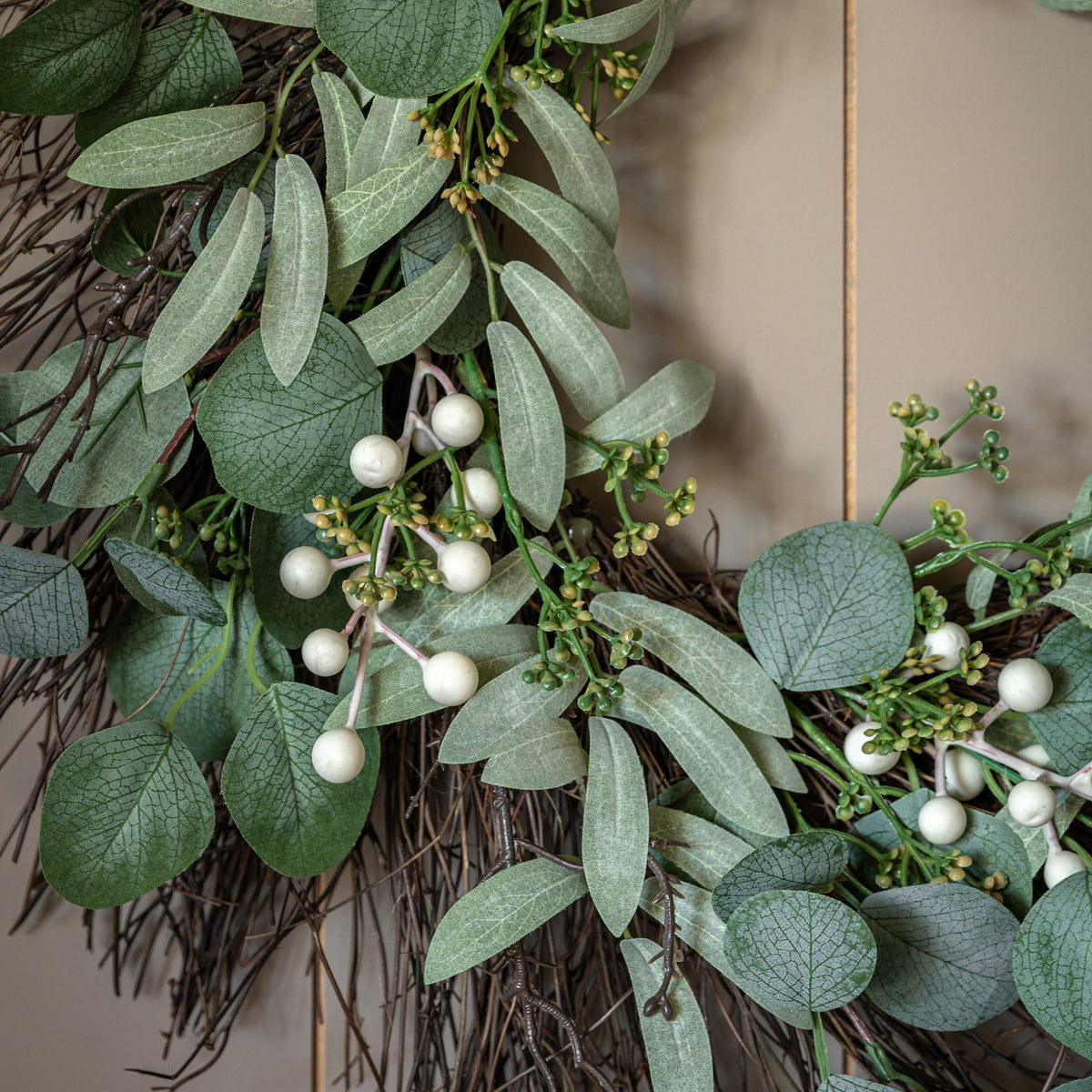 Green Christmas Woodland Wreath