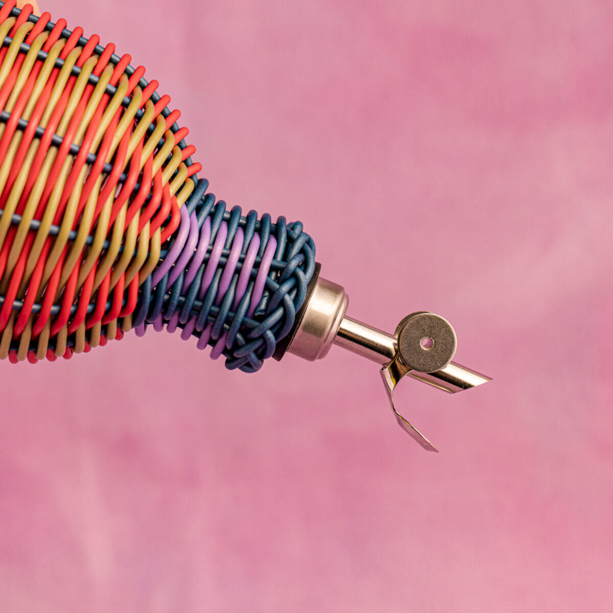 Woven Oil Pourer in Green and Red