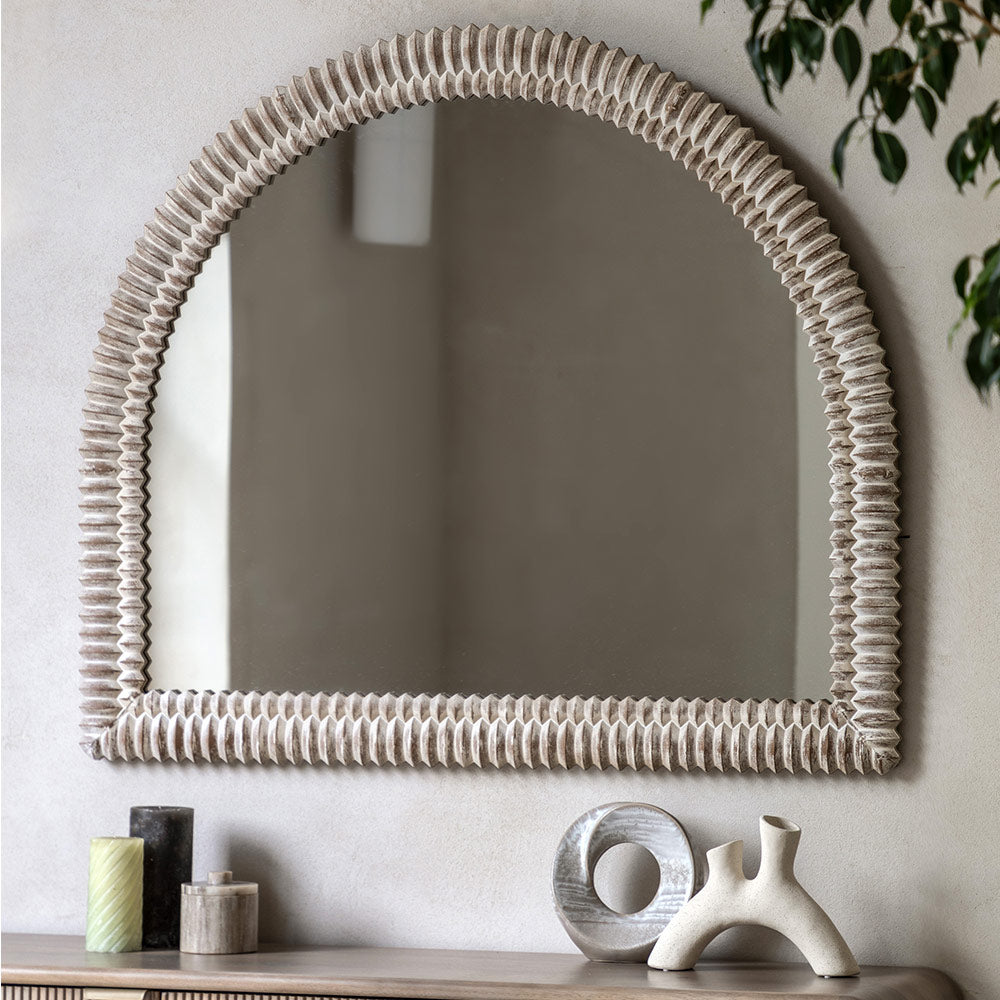 Alta Arch Overmantle Mirror