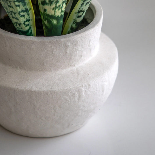 Artificial Snake Plant in Ceramic Pot