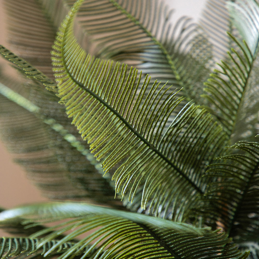 Artificial Wide Fern in Concrete Pot