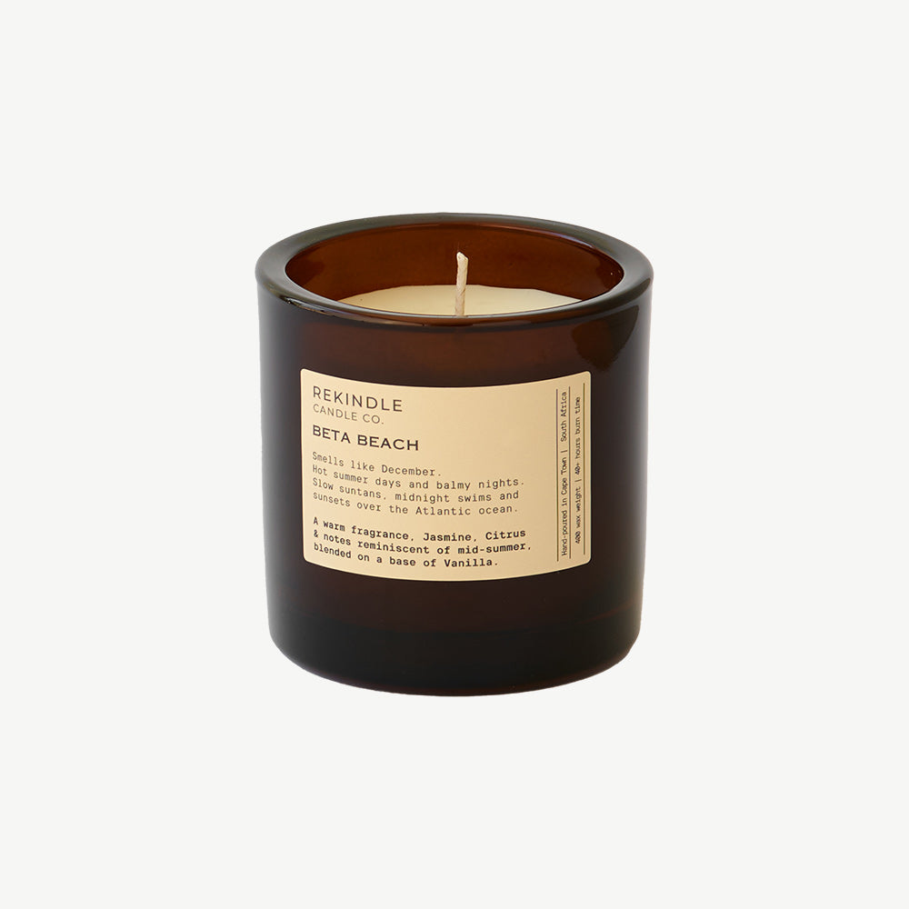 Beta Beach Amber Large Glass Candle