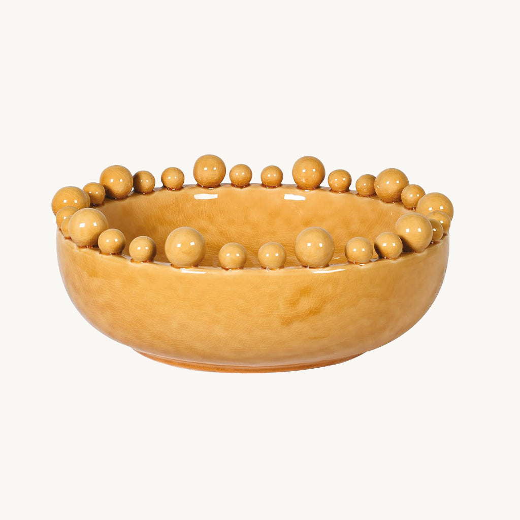 Mustard Ceramic Bobble Bowl
