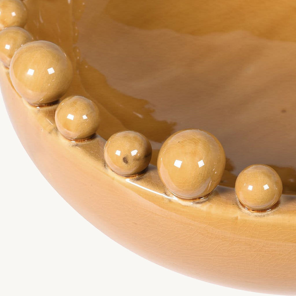 Mustard Ceramic Bobble Bowl