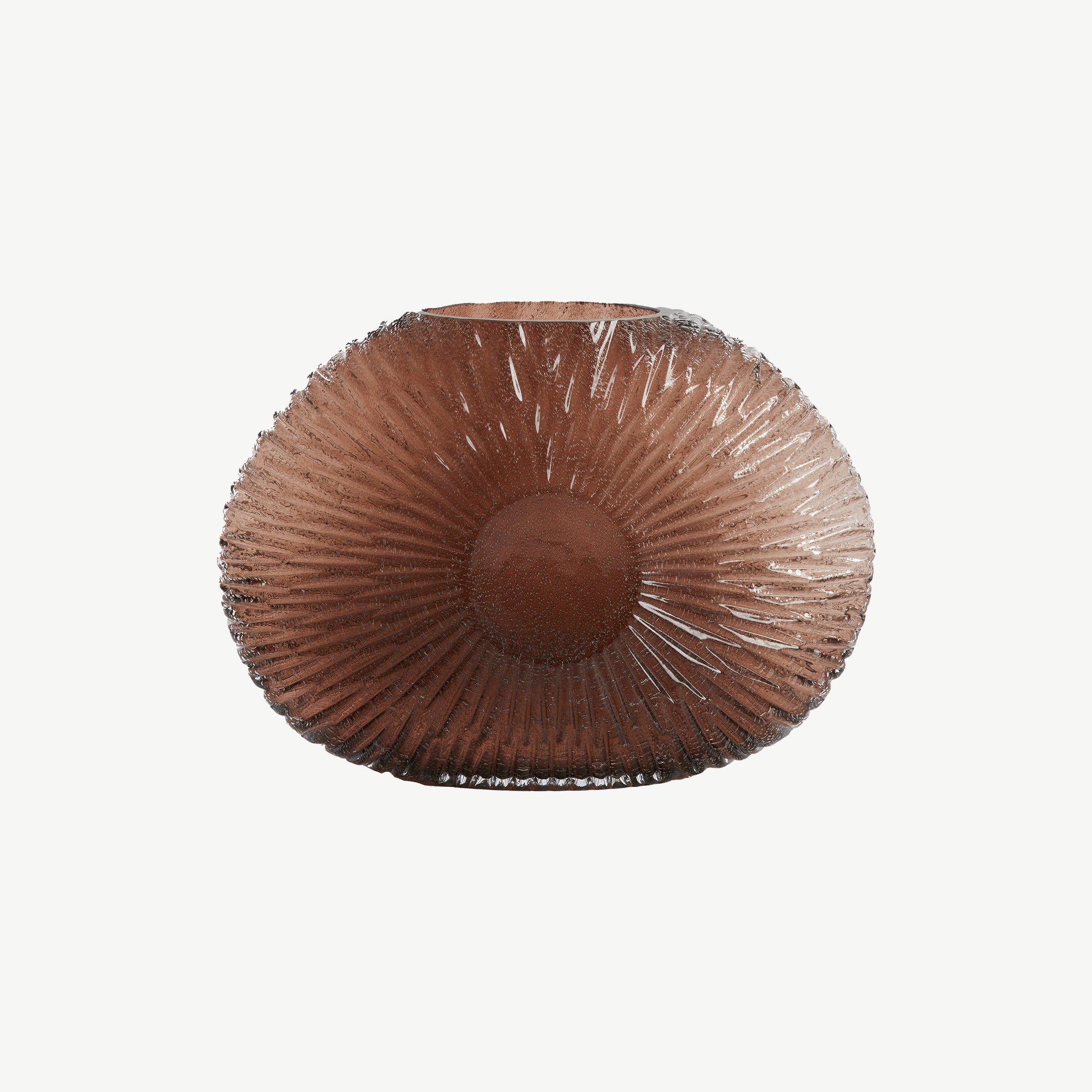 Metalic Glass Vase in Brown