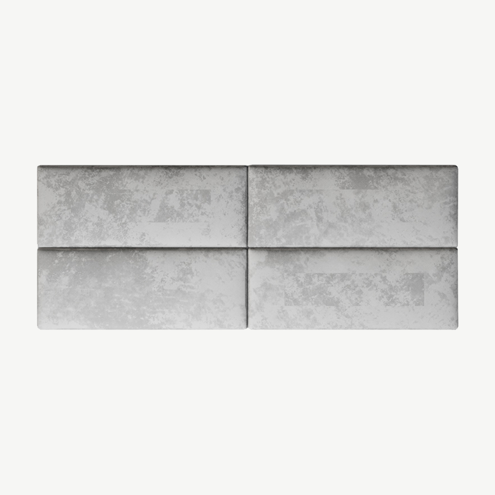 EasyMount Upholstered Wall Panels Pack of 4 in Silver-3