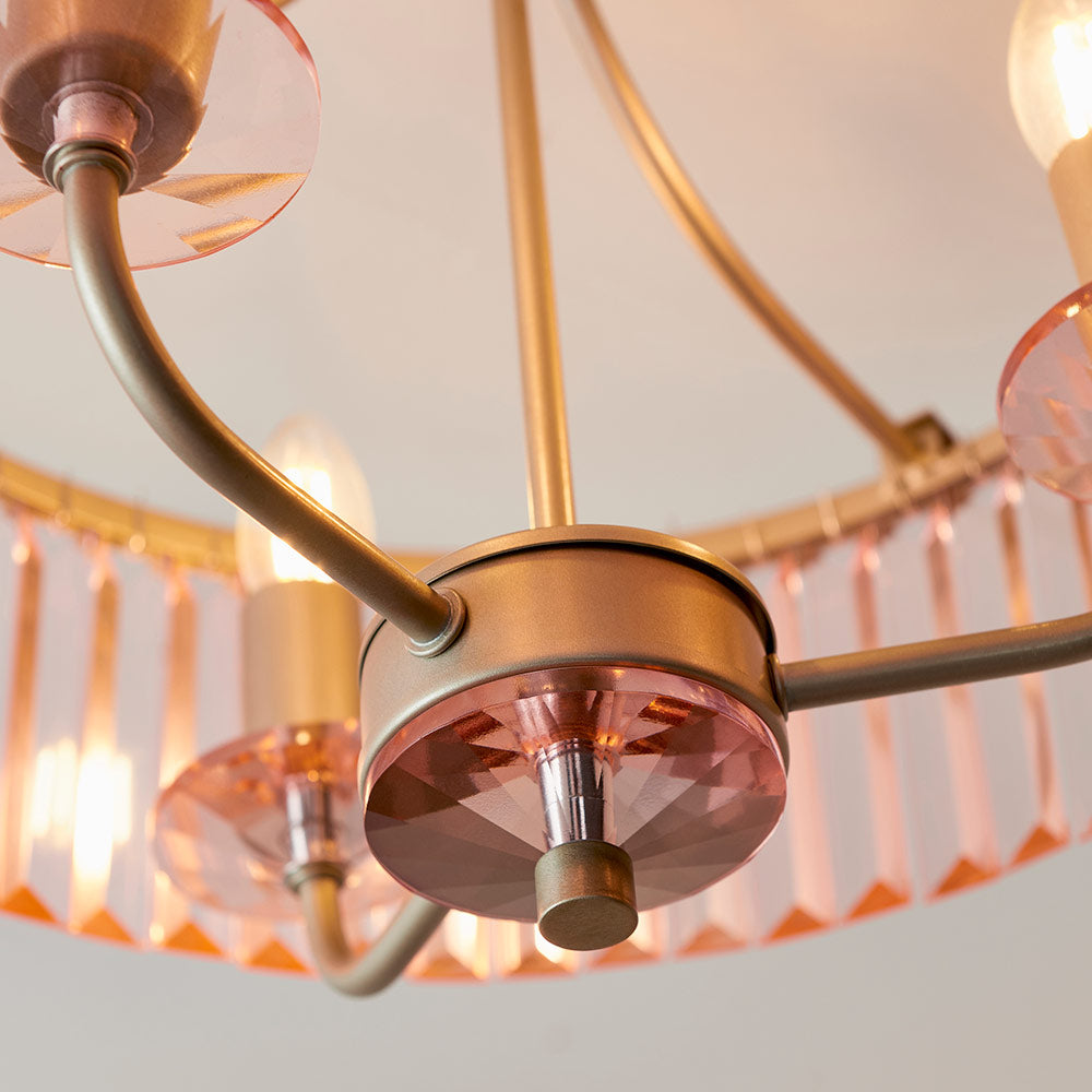 Helena Rose Pink Ceiling Light