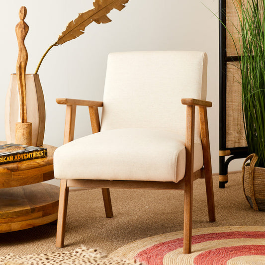 Emberton Armchair in Natural Linen