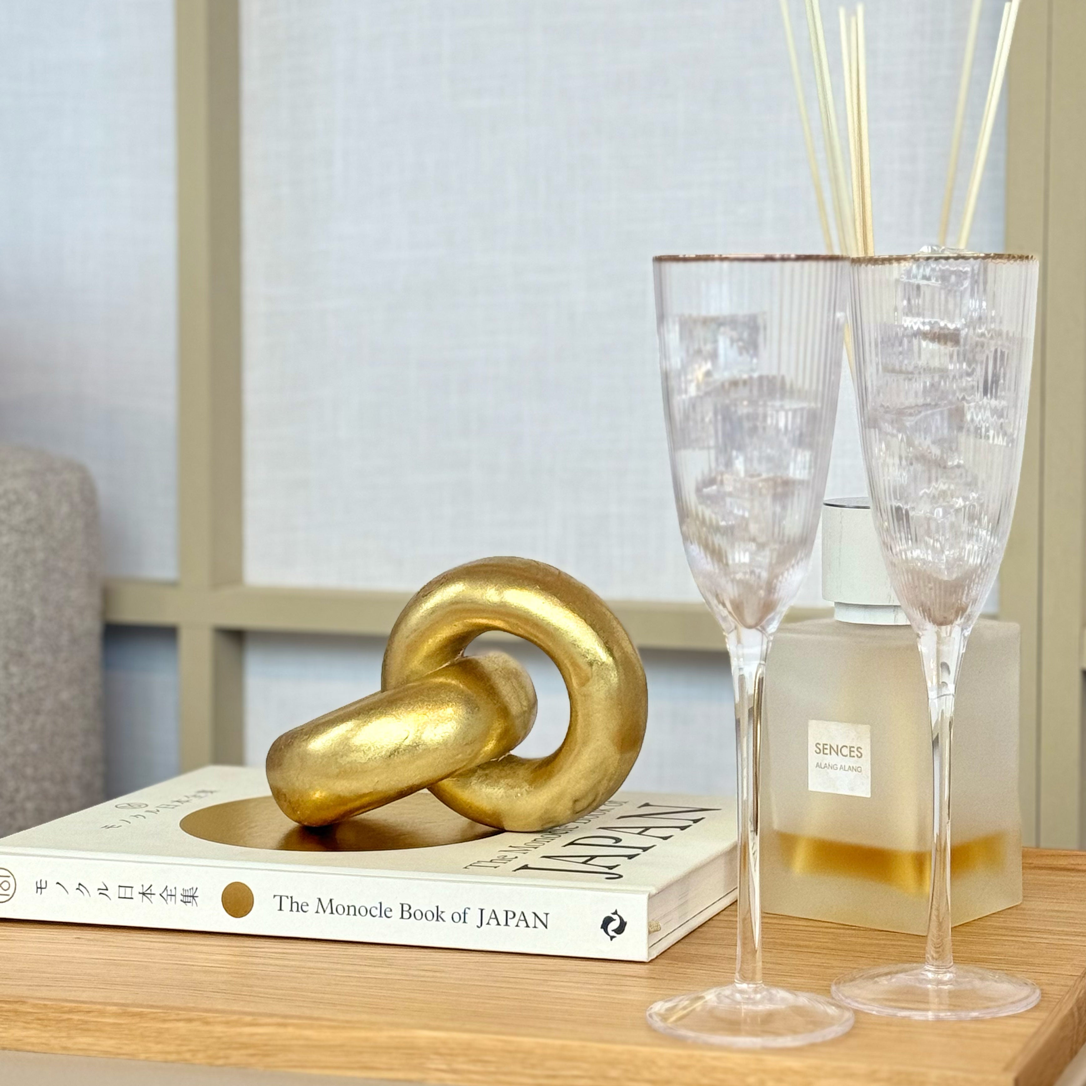 Golden Interlocking Rings Ornament