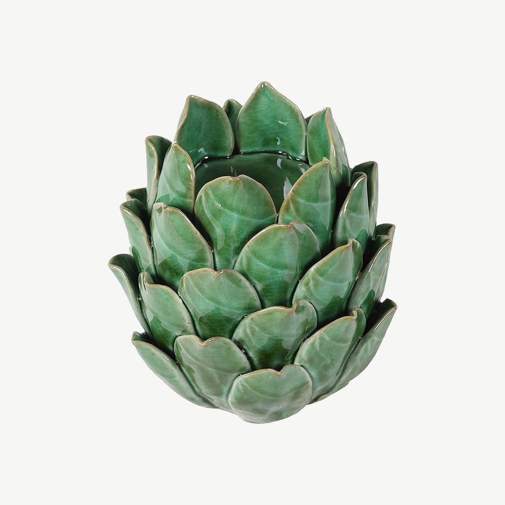 Green Artichoke Candle Holder