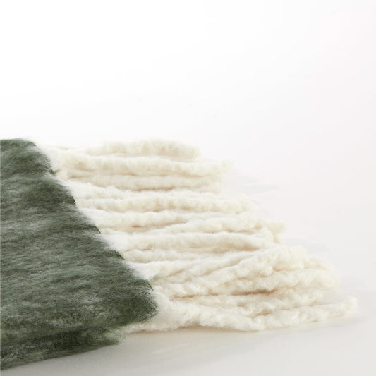 Green Striped Throw