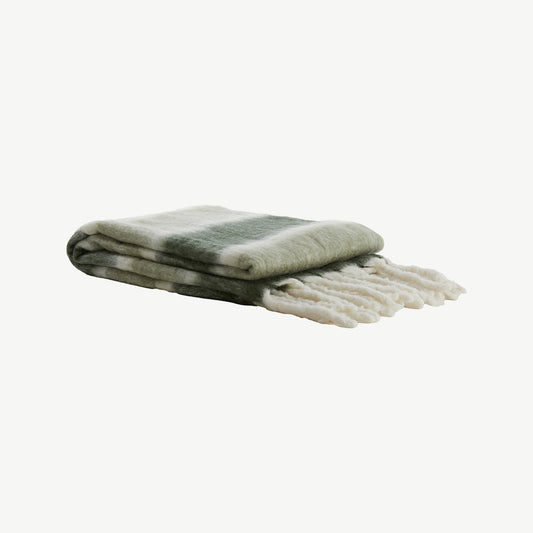 Green Striped Throw