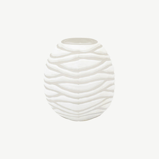 Handblown Carved Glass Vase