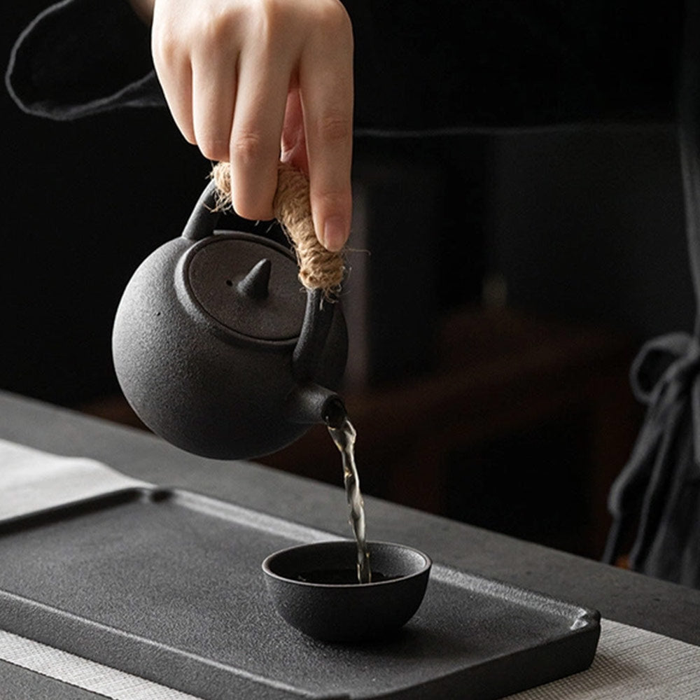 Handamade Japanese Tea Set in Black