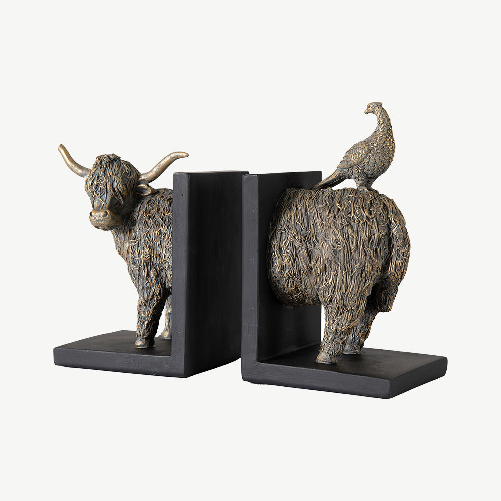 Highland Cow Bookends Set of 2