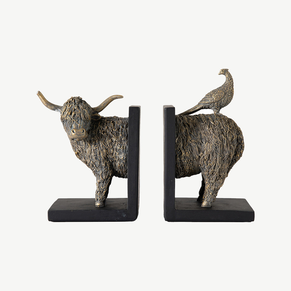 Highland Cow Bookends Set of 2