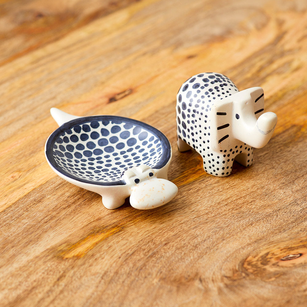 Soapstone Hippo Bowl