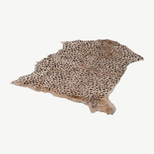 Leopard Print Goat Fur Rug