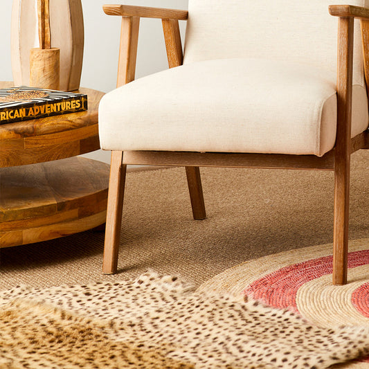 Leopard Print Goat Fur Rug