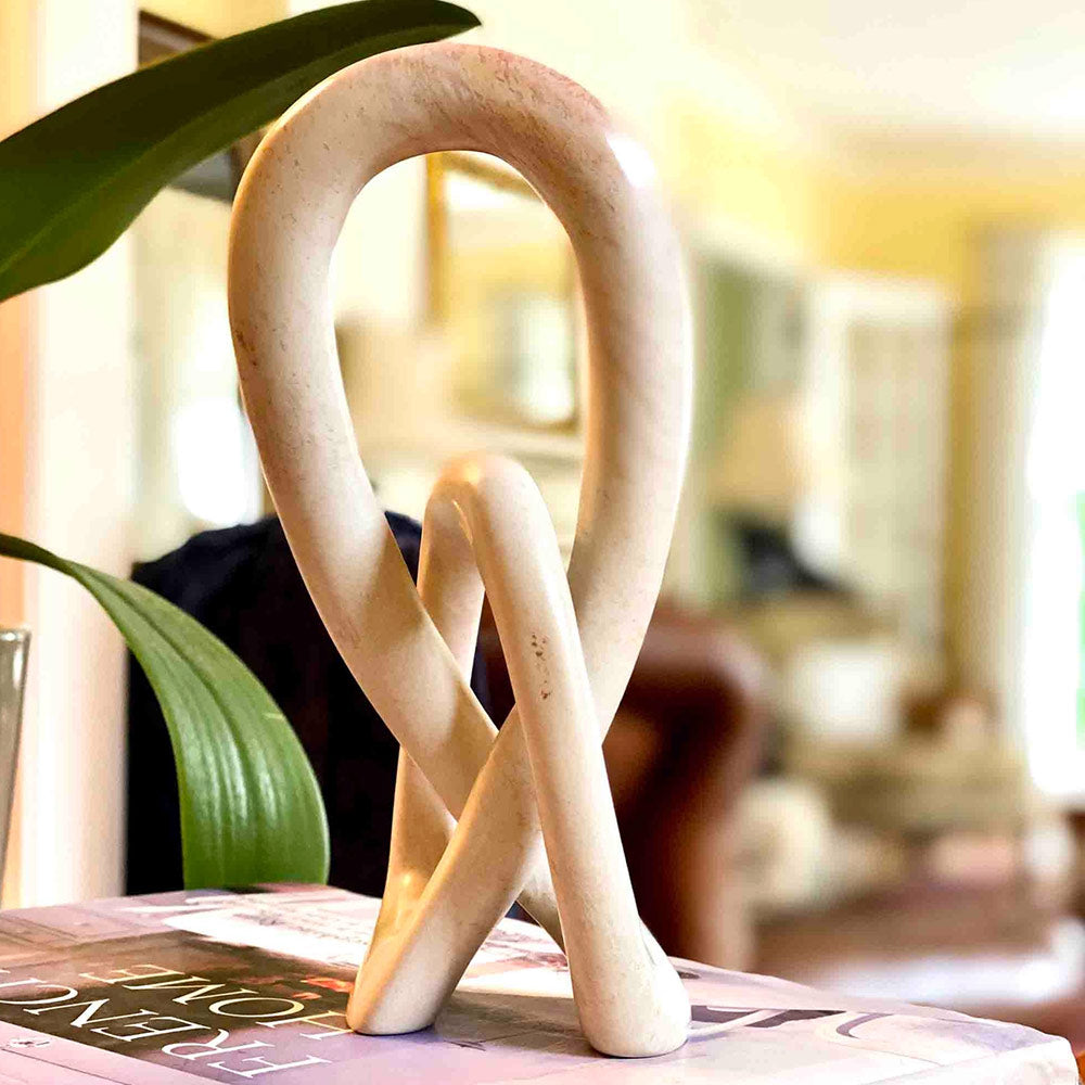 Lover's Knot Natural Stone Sculpture