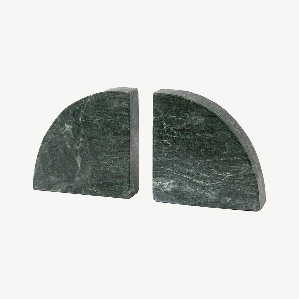 Marble Bookend Set of 2 in Green