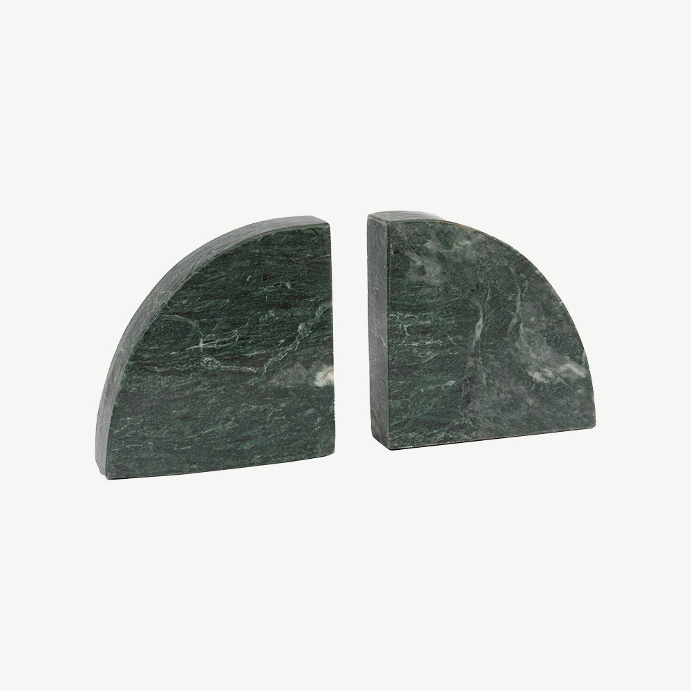 Marble Bookend Set of 2 in Green