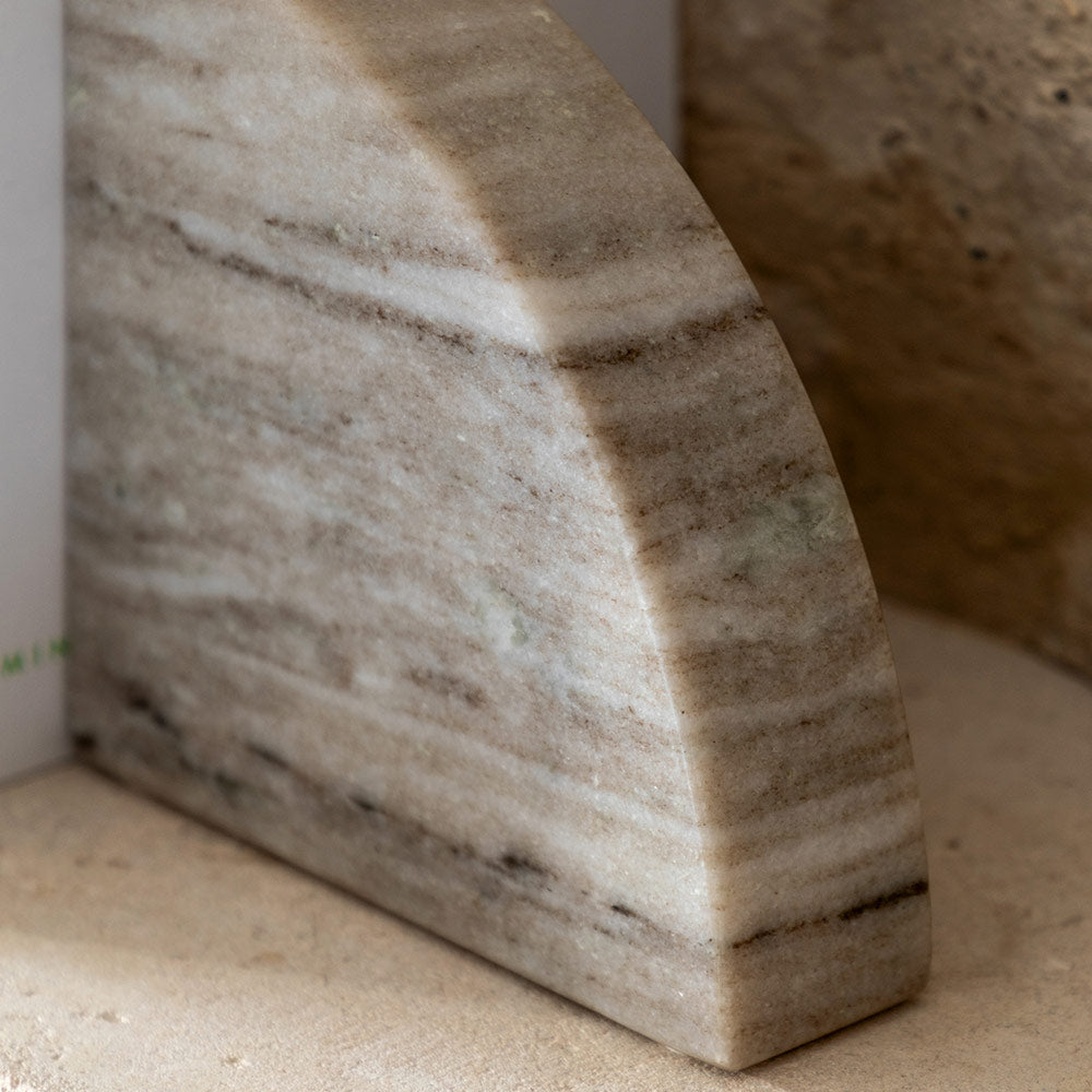 Marble Bookend Set of 2 in Sandstone