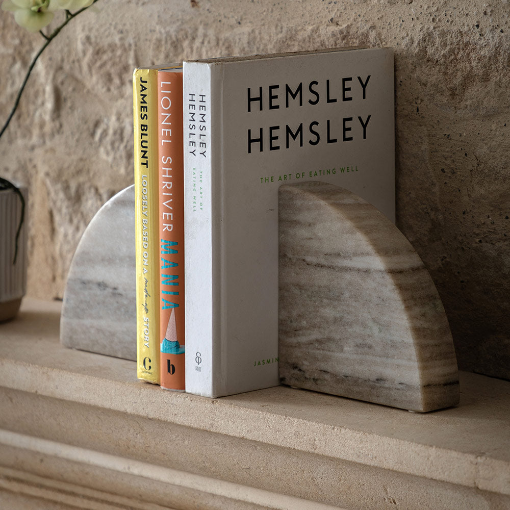 Marble Bookend Set of 2 in Sandstone