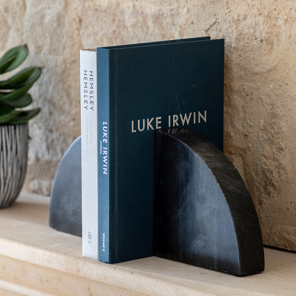 Marble Bookend Set of 2 in Stone 
