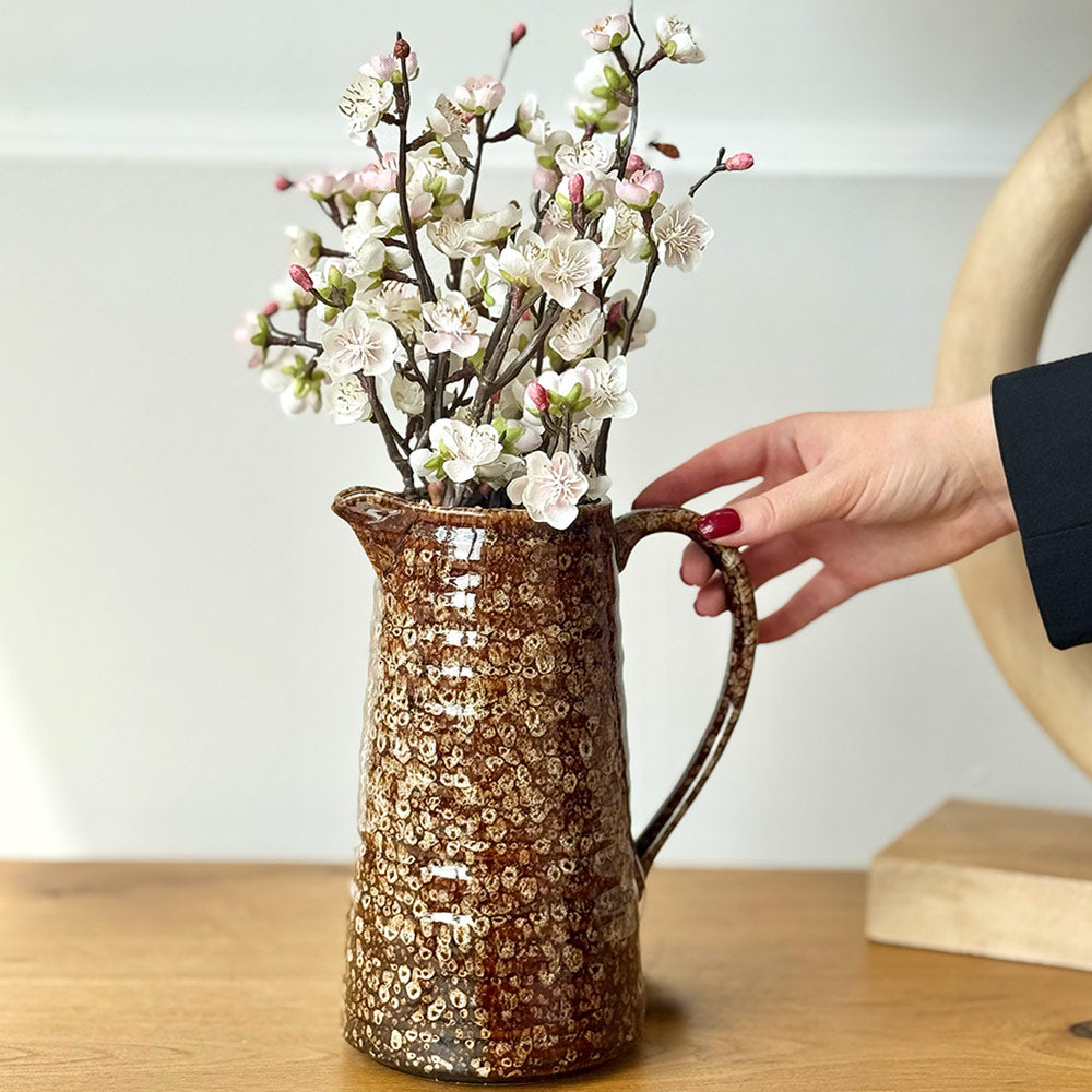 Mottled Brown Ceramic Jug