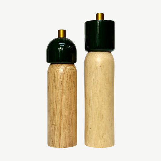 Salt & Pepper Grinder Green & Gold
